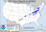 Yesterday's storm reports